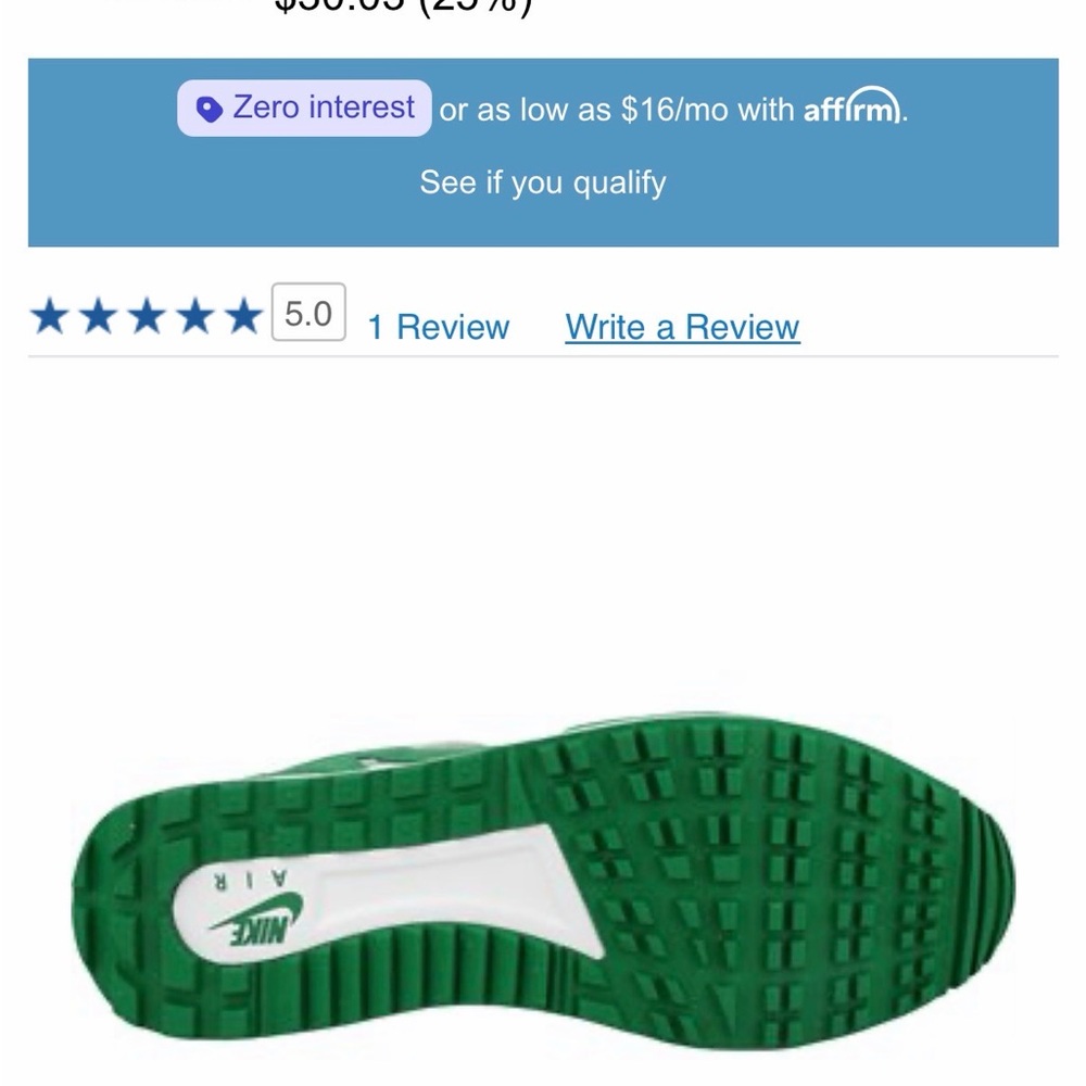 Nike Green and White Mens golf shoe - Picture 2 of 10